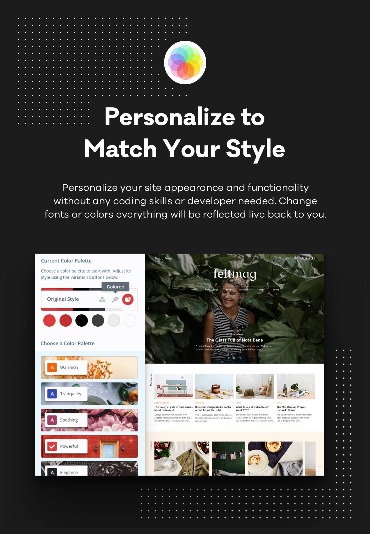 Personalize toMatch Your Style