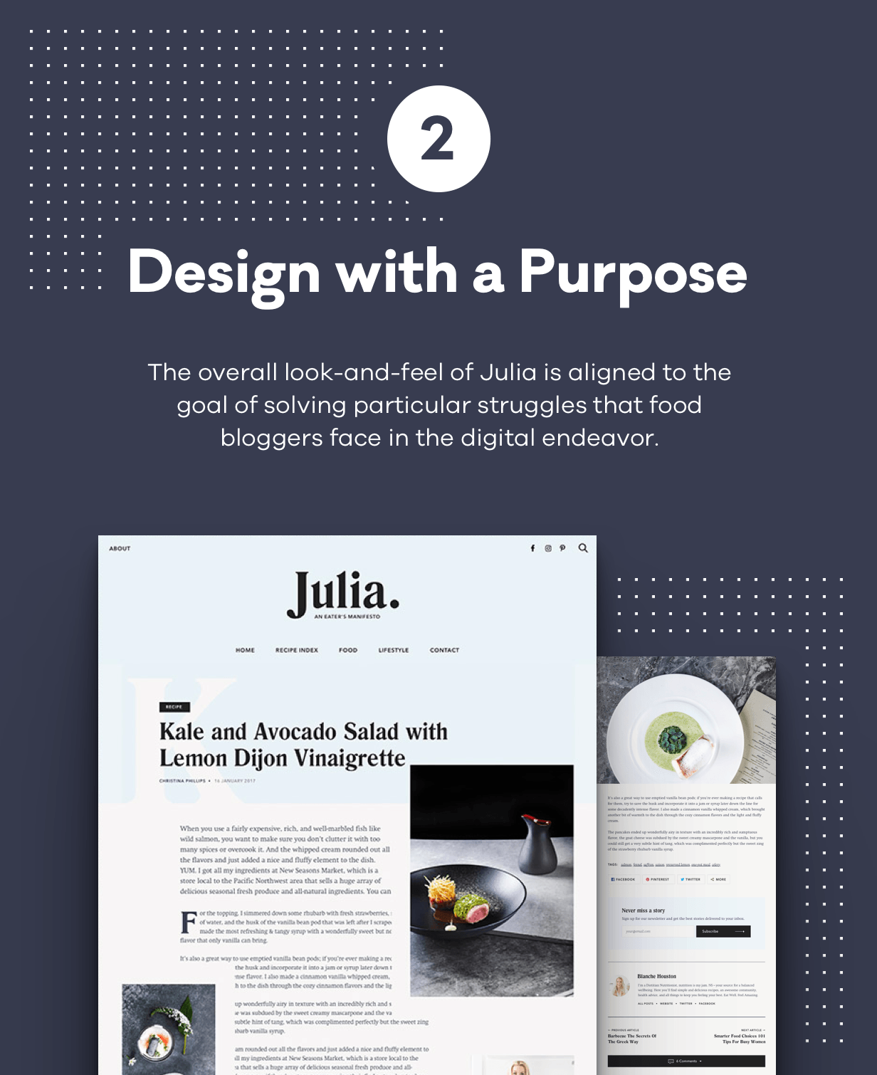 Julia – A Steady Food Blog WordPress Theme - 3