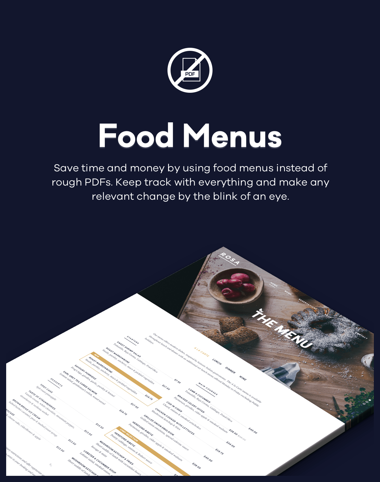 ROSA 1 - An Exquisite Restaurant WordPress Theme - 3