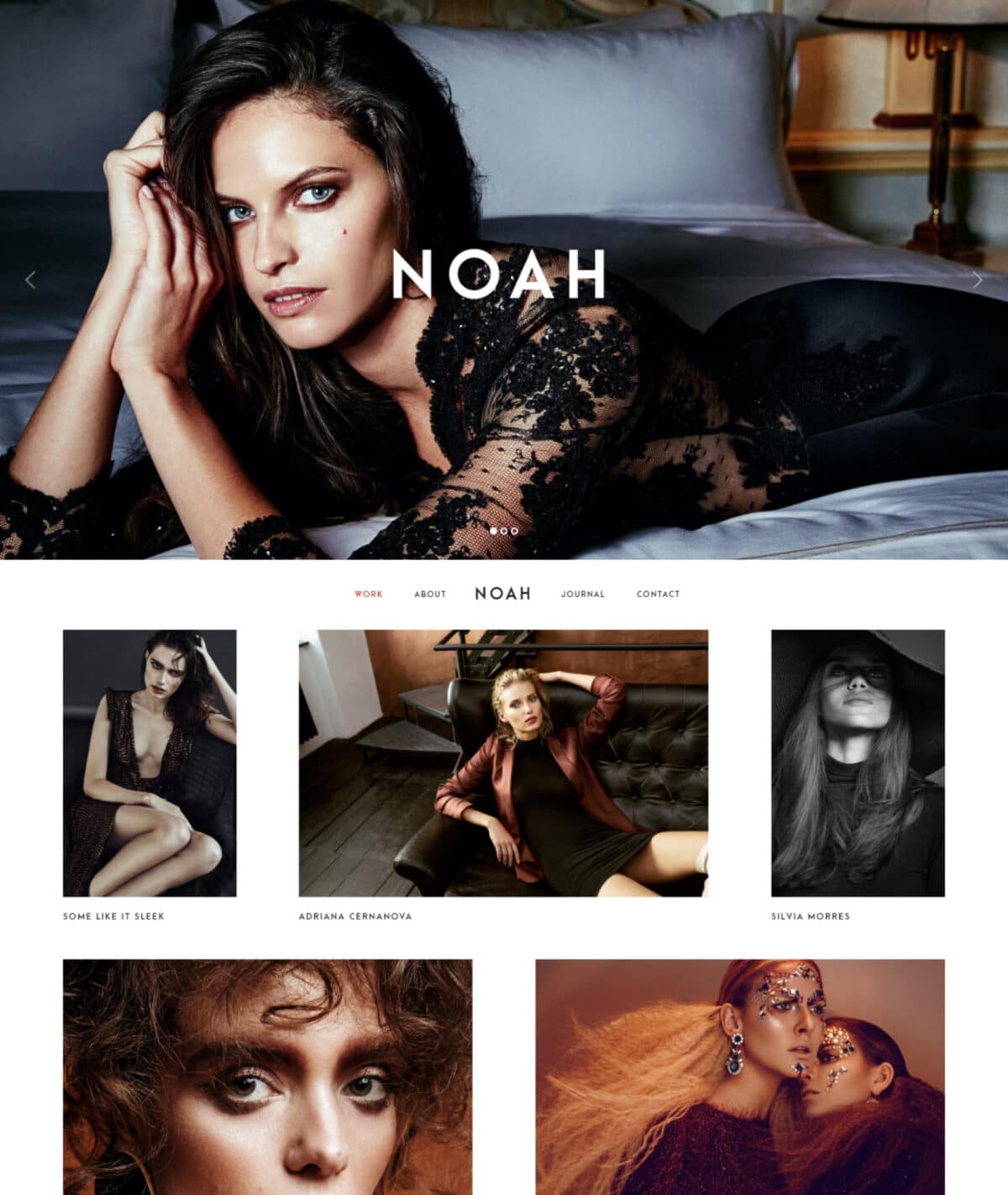 Noah WordPress theme for photographers Desktop View