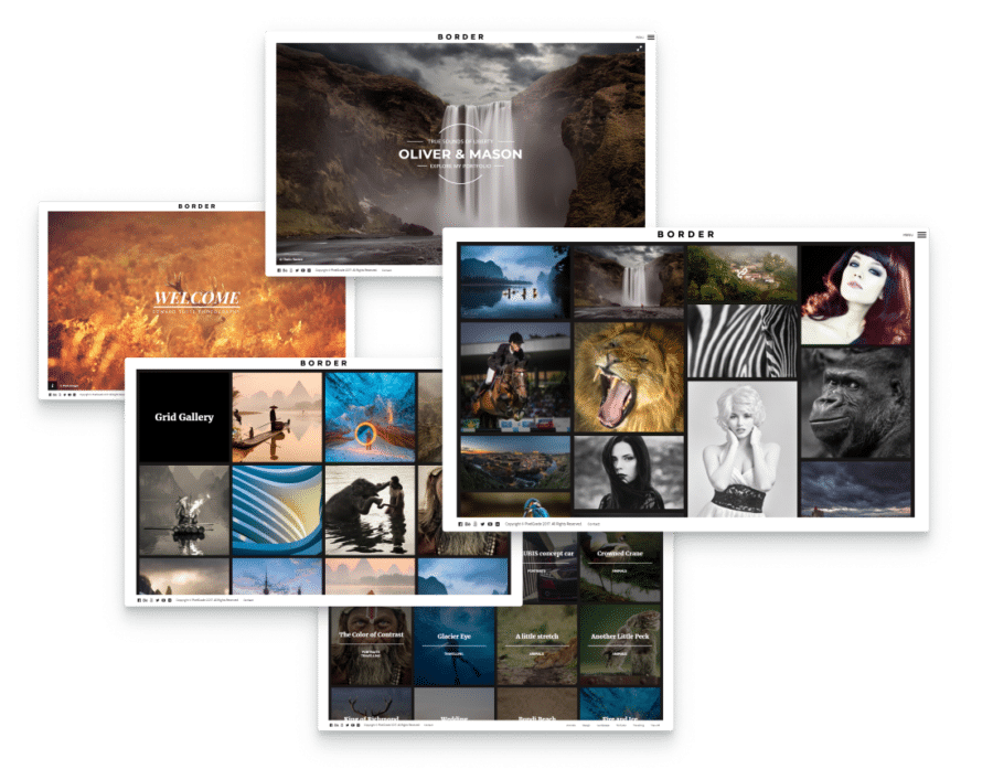 showcase photographs in galleries with this photography WordPress theme