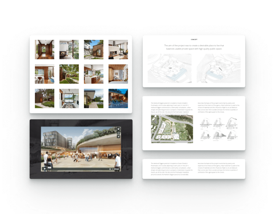 architecture WordPress theme with multiple portfolio showcase options