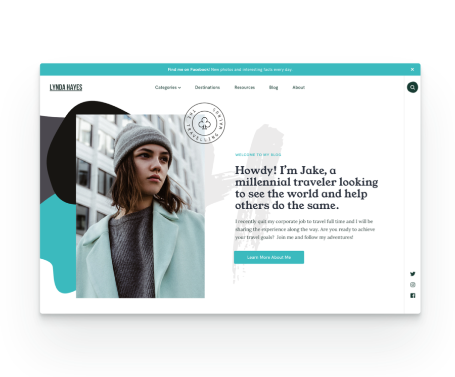 design elements tailored to traveler blogs