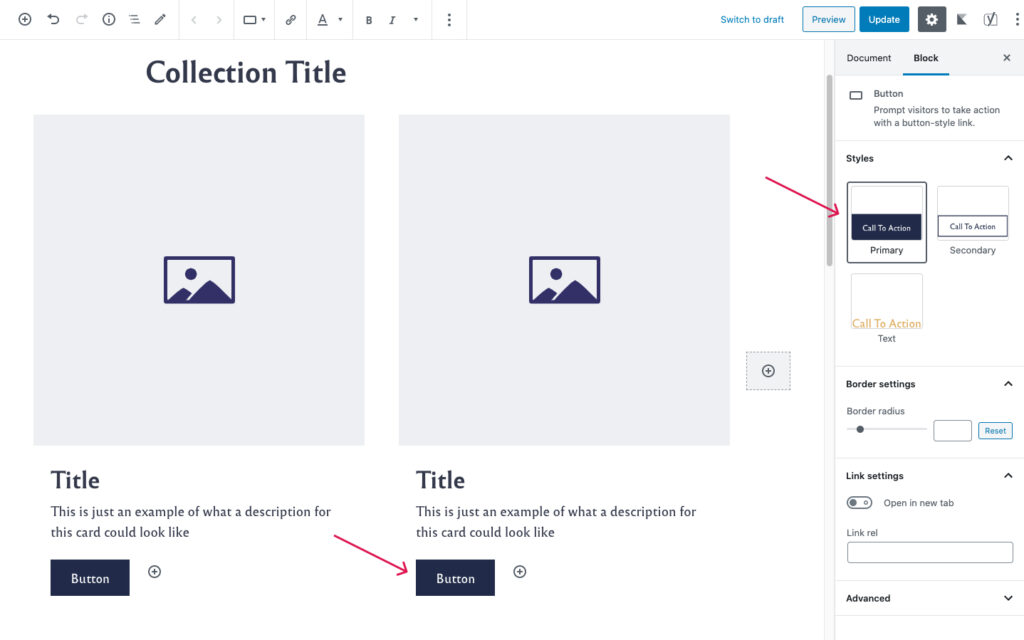 Button styles and customization options