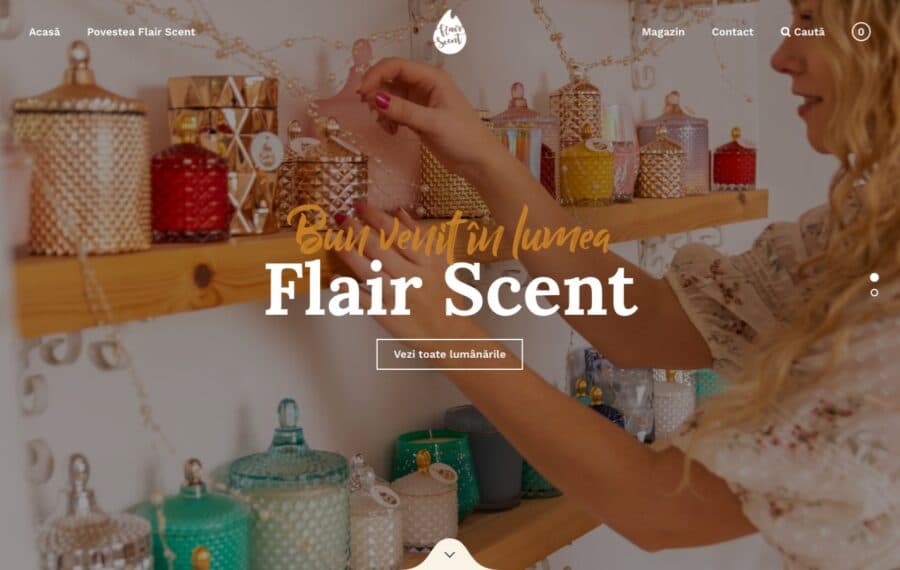 Flair Scent Homepage - Website created with Rosa 2