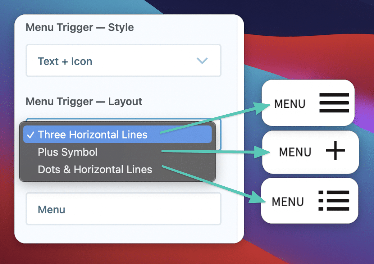 What is Icon Three Lines on WordPress 